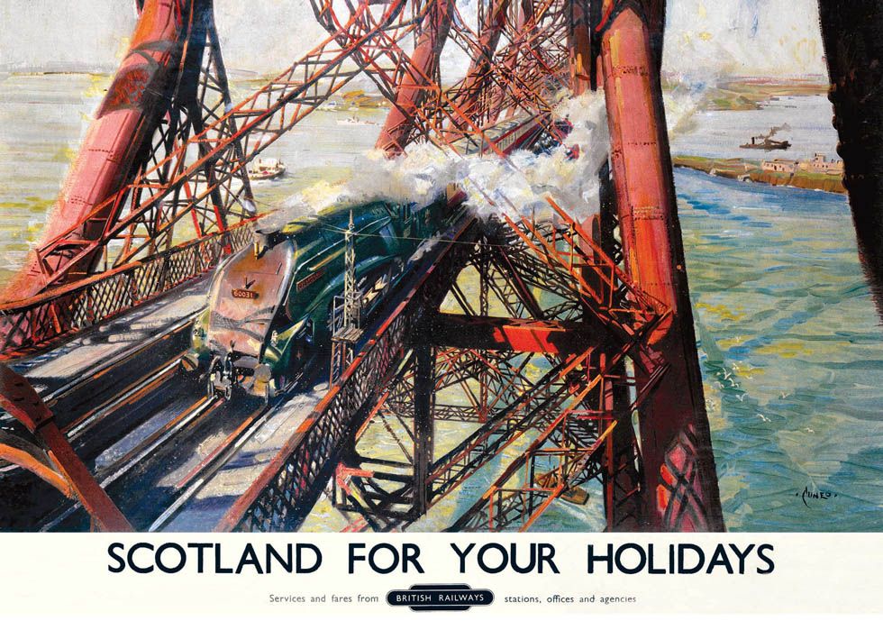 Forth Bridge, Scotland for Holidays Railway Poster
