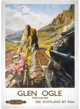 Glen Ogle Railway Poster