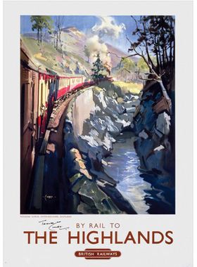 Monessie Gorge, The Highlands Railway Poster
