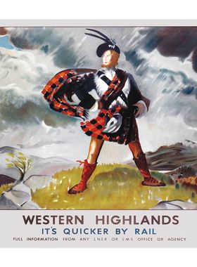 Rob Roy (1934) Western Highlands Railway Poster
