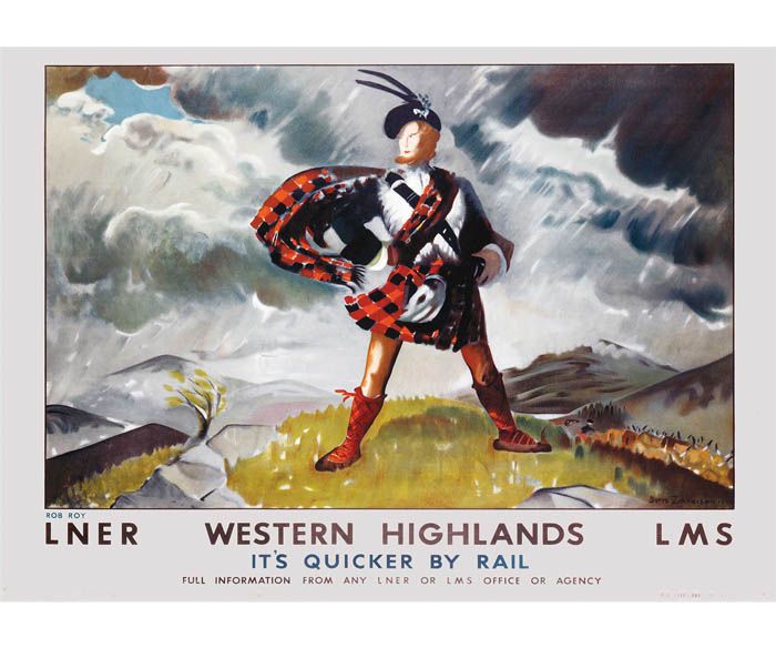 Rob Roy (1934) Western Highlands Railway Poster