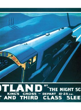 The Night Scotsman (1932) Railway Poster