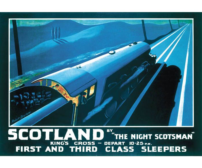 The Night Scotsman (1932) Railway Poster