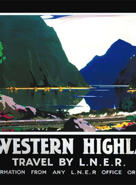 The Western Highlands (1935) Railway Poster
