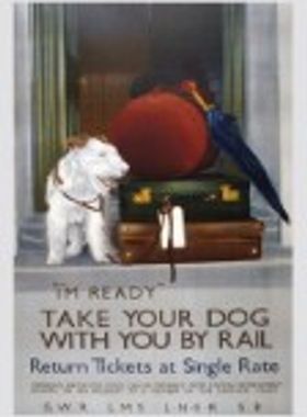 Take Your Dog by Rail 2 (1935) Railway Poster