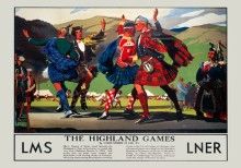Highland Games (1935) Railway Poster