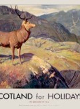 Stag - Scotland for Holidays (late 1930s) Railway Poster