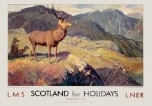 Stag - Scotland for Holidays (late 1930s) Railway Poster