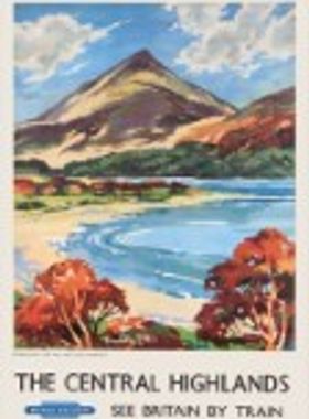 The Central Highlands (1950s) Schiehallion Railway Poster