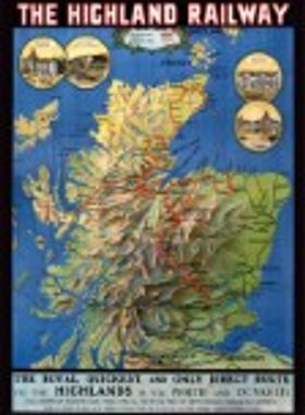 The Highland Railway Map (1905) Poster