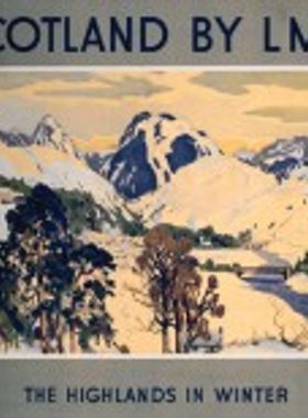The Highlands in Winter (1924) Railway Poster